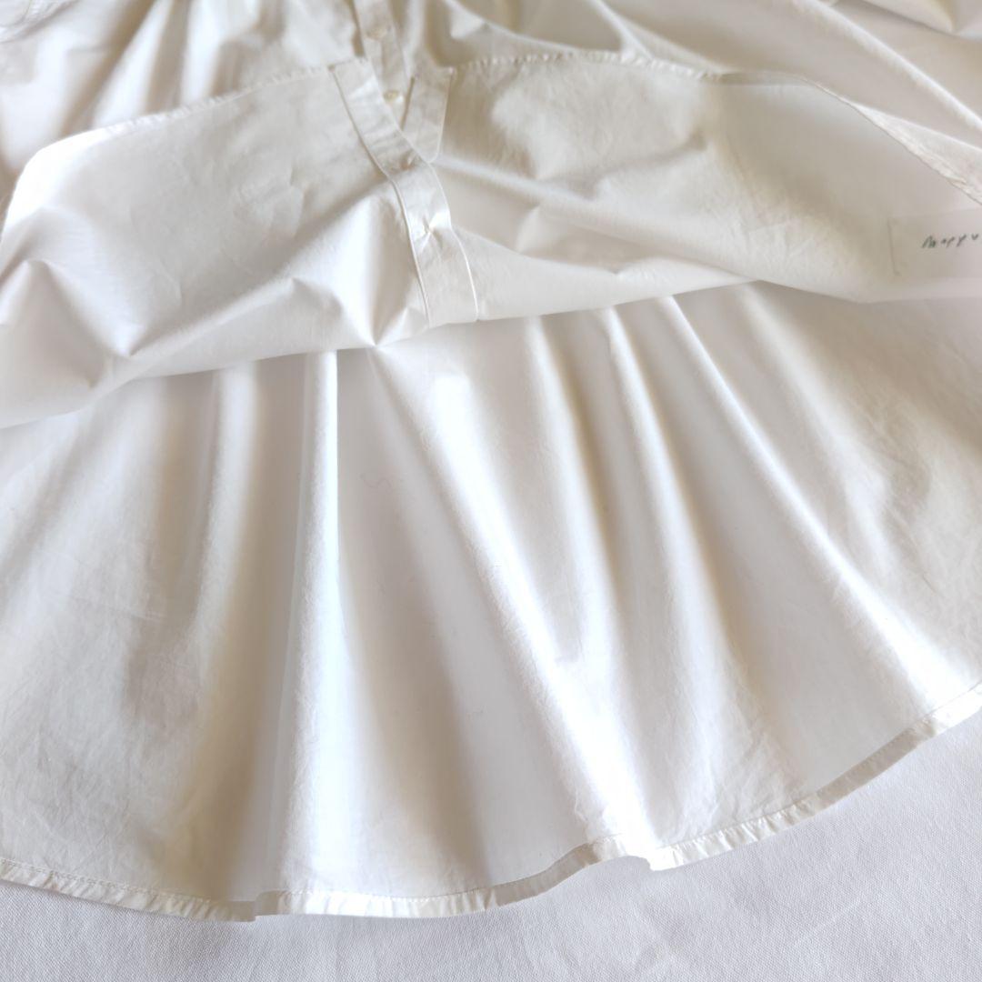 バスコ ハドゥ プルビオ 立襟 フリル ホワイト シャツ ブラウス インド製