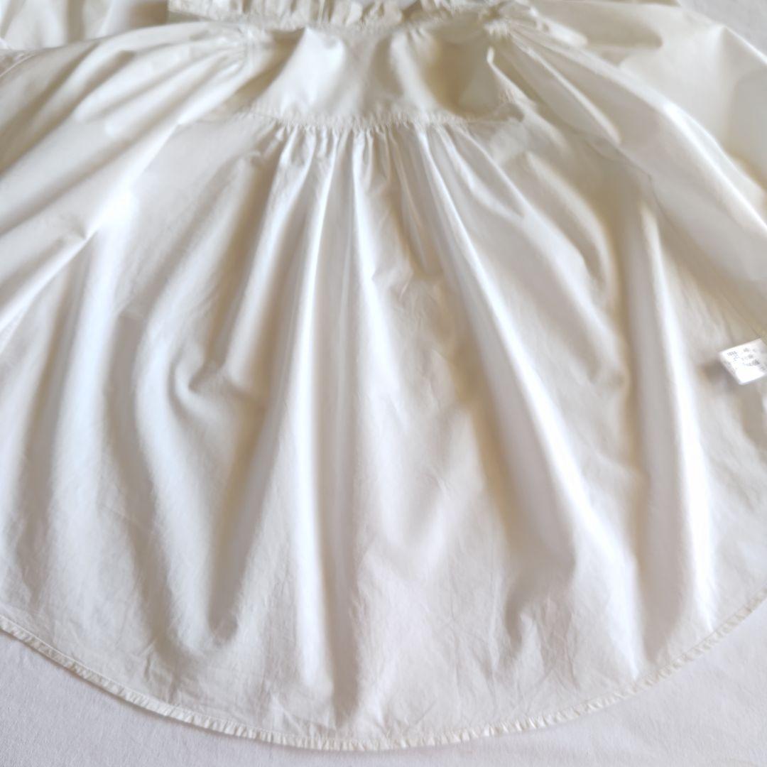 バスコ ハドゥ プルビオ 立襟 フリル ホワイト シャツ ブラウス インド製