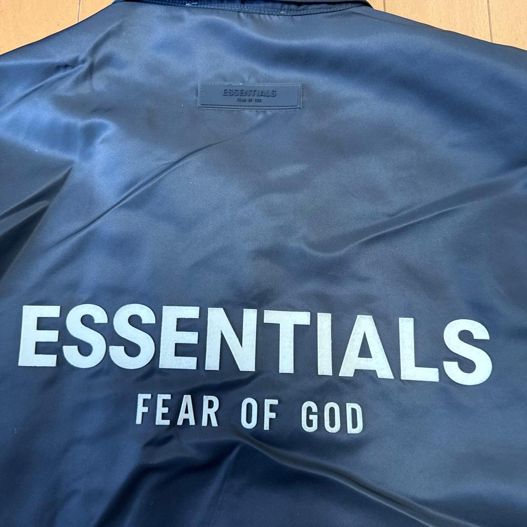 ESSENTIALS FEAR OF GOD ナイロンコーチジャケット ブラック
