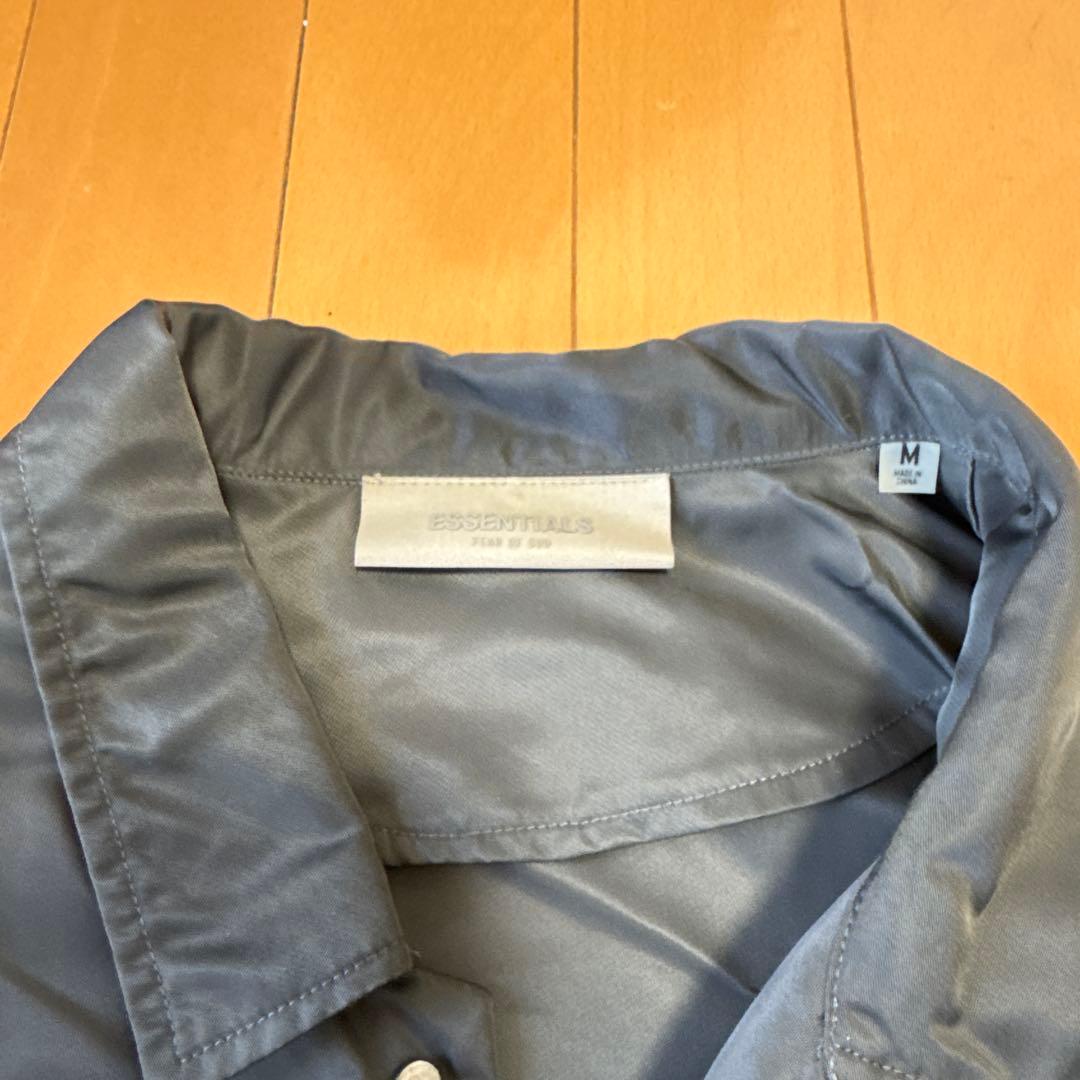 ESSENTIALS FEAR OF GOD ナイロンコーチジャケット ブラック