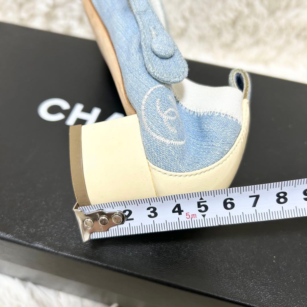 Y*U様 【高級】CHANEL シャネル ココマーク パンプス デニム