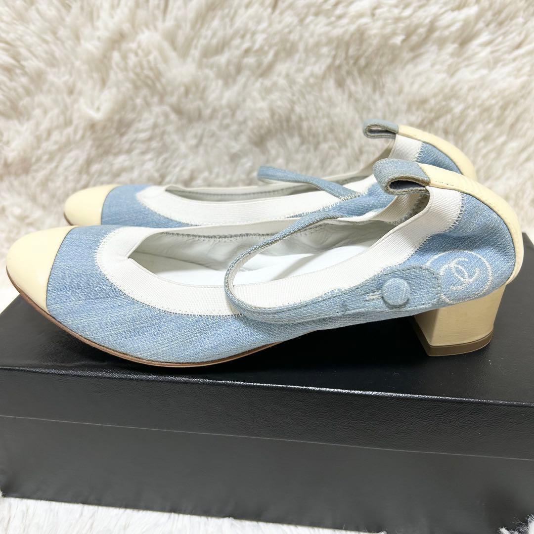 Y*U様 【高級】CHANEL シャネル ココマーク パンプス デニム