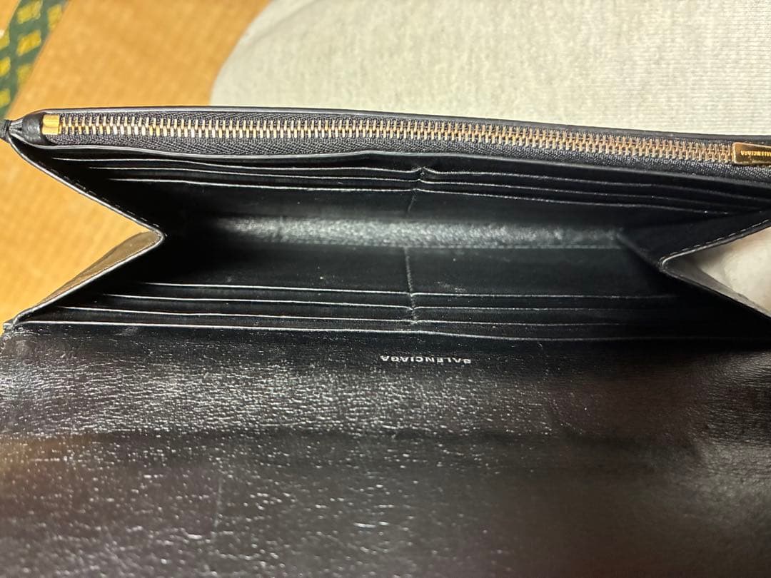 BALENCIAGA ブラック レザー 長財布