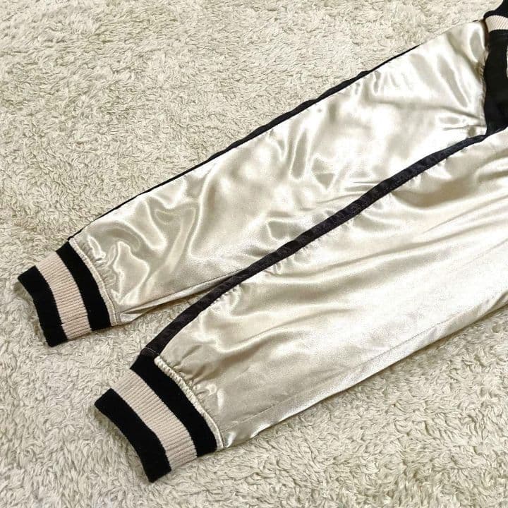 レア パンクドランカーズ スカジャン L 虎 富士山 刺繍 モザイク 黒