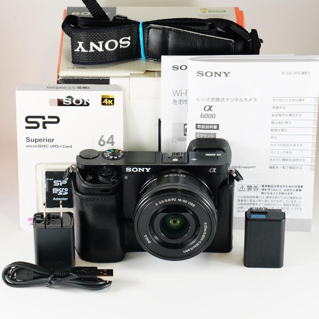【レザーケース付】SONY ミラーレス α6000 ILCE-6000L 黒