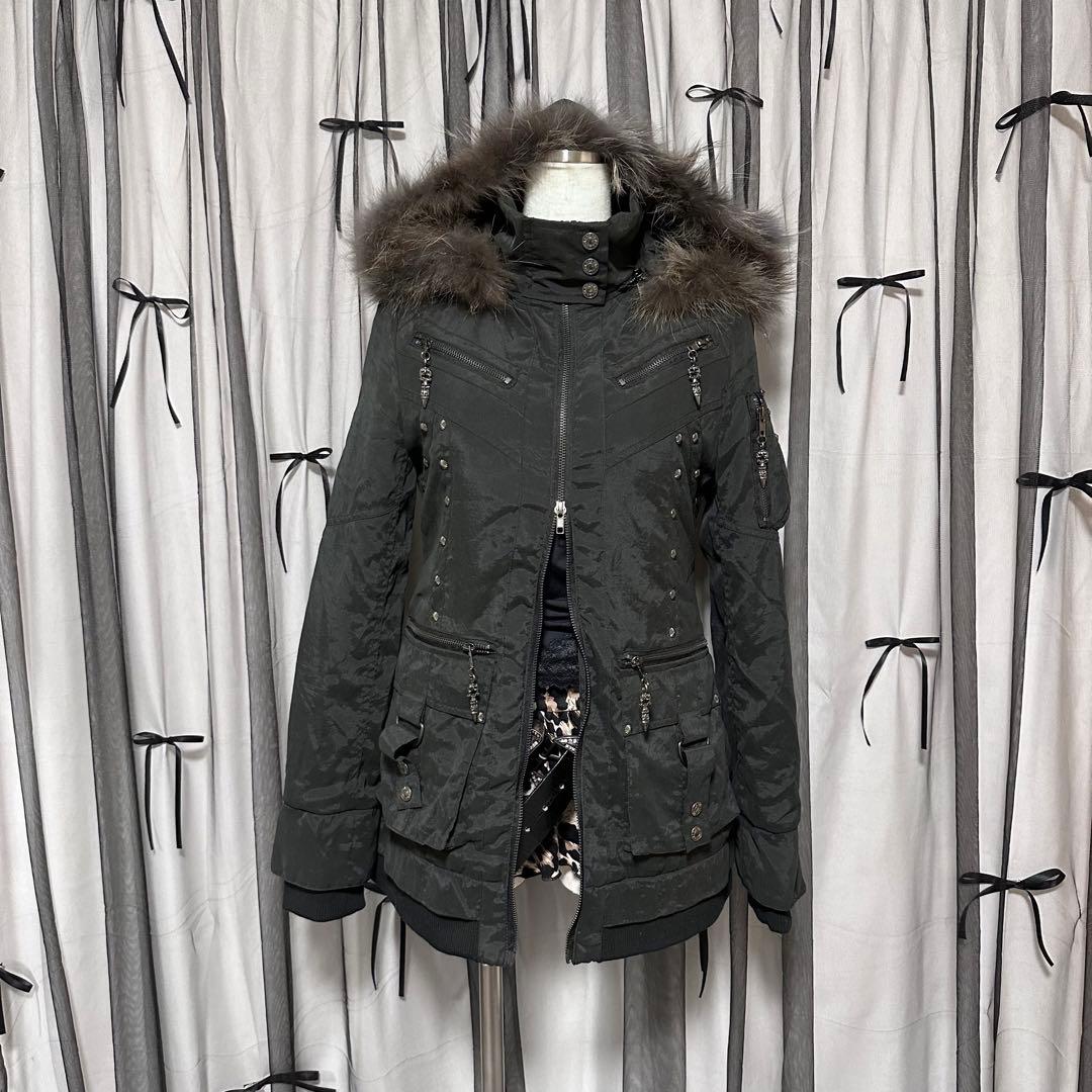 激レア【d.i.a】平成ギャルy2k　ファー付きモッズコート　グランジ　アウター