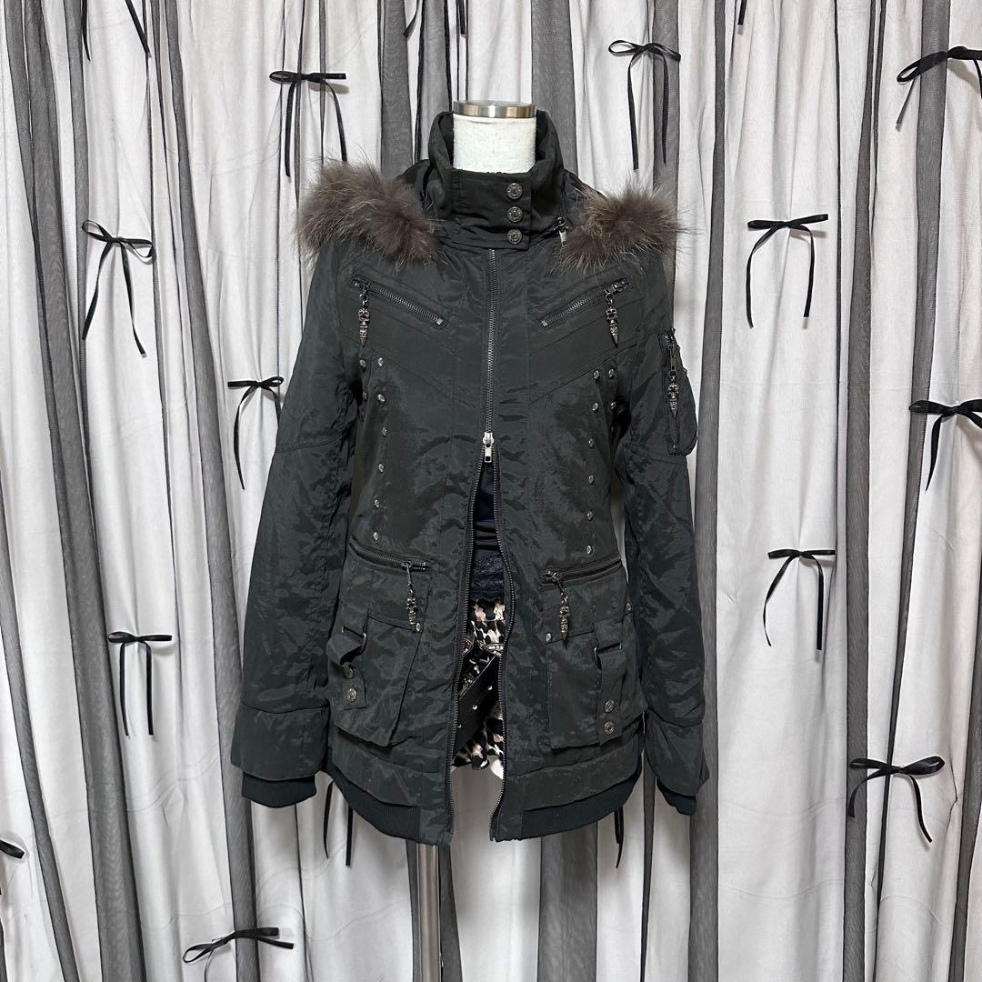 激レア【d.i.a】平成ギャルy2k　ファー付きモッズコート　グランジ　アウター