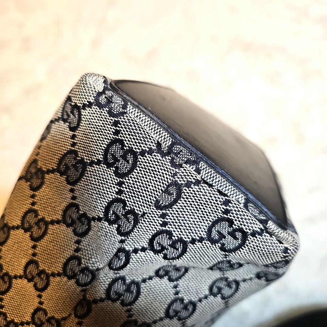 グッチトートバッグ GGキャンバス 002 1099 キャンバスブラックゴールド