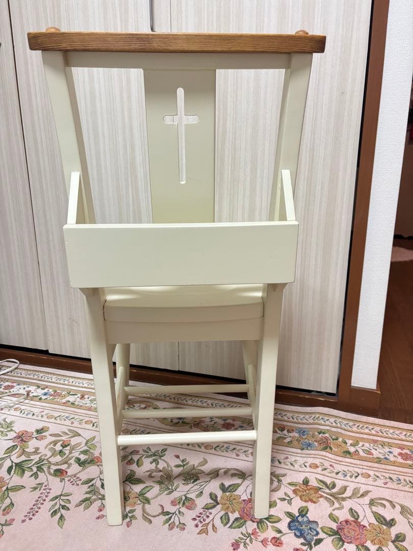 シャビーシック　チャーチチェア　ヴィンテージ 椅子　チェア　白家具