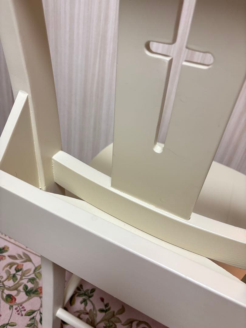 シャビーシック　チャーチチェア　ヴィンテージ 椅子　チェア　白家具