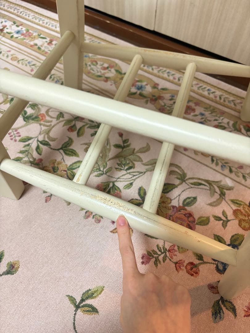 シャビーシック　チャーチチェア　ヴィンテージ 椅子　チェア　白家具