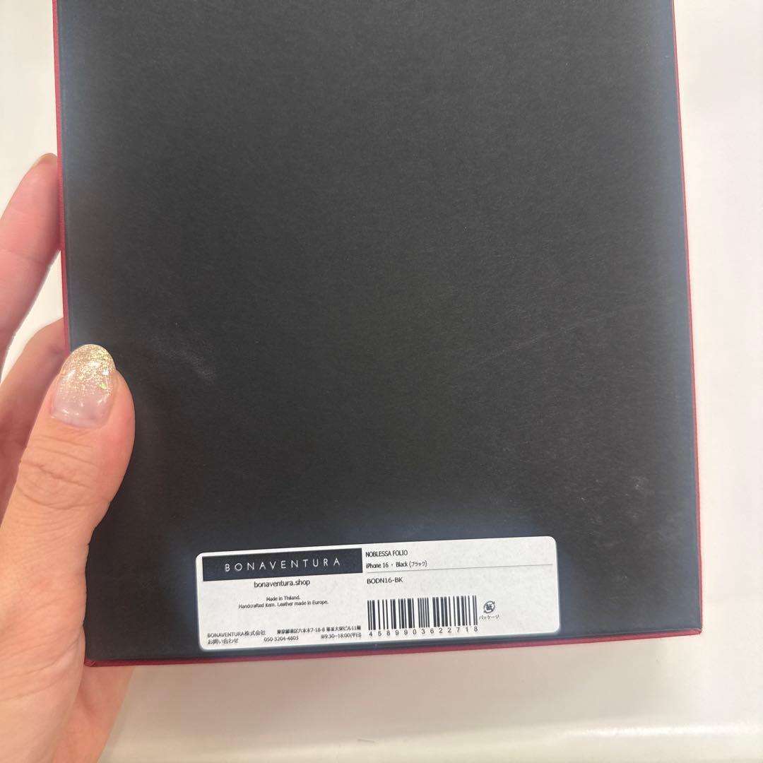 な*う様 BONAVENTURA 手帳型iPhone16ケース 黒