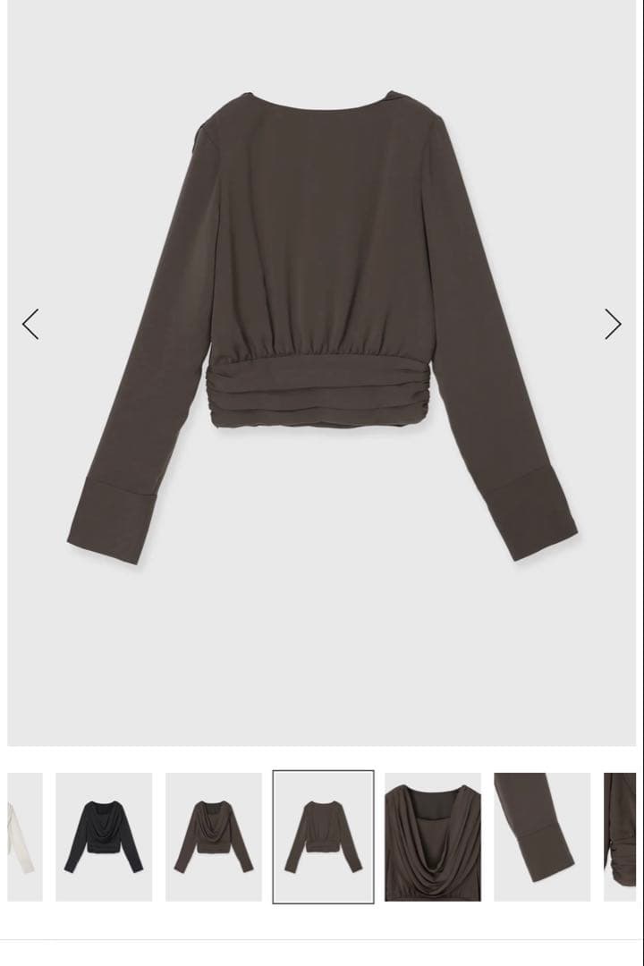 【完売品】anuans パウダーサテンドレープトップス