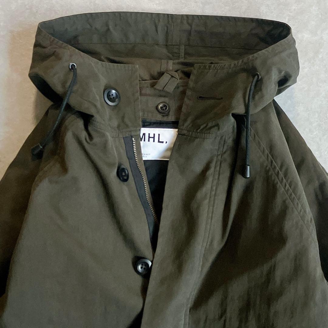 美品 MHL.キルトライナー付ブルゾン VINTAGE COTTON NYLON