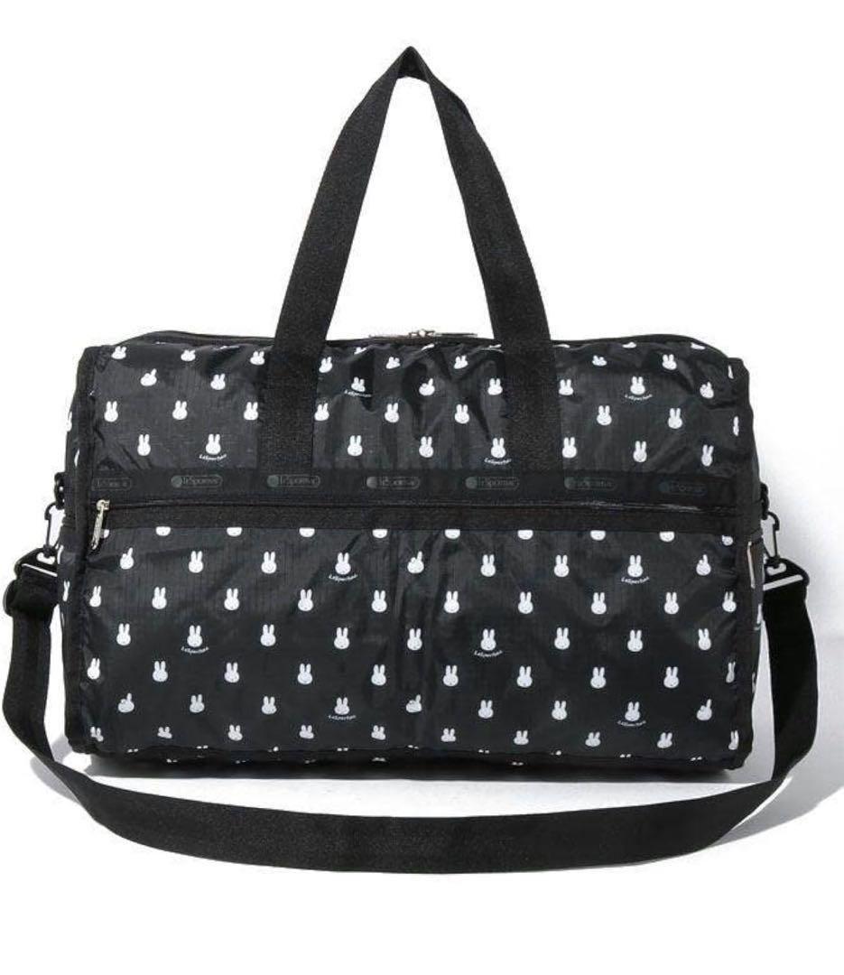LeSportsac ボストンバッグ ミッフィー柄ブラック