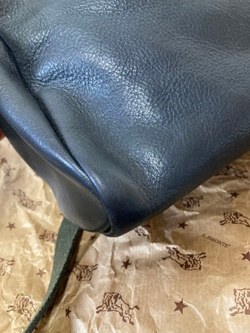 イルビゾンテ　ボストンバッグ　ショルダー　ネイビー