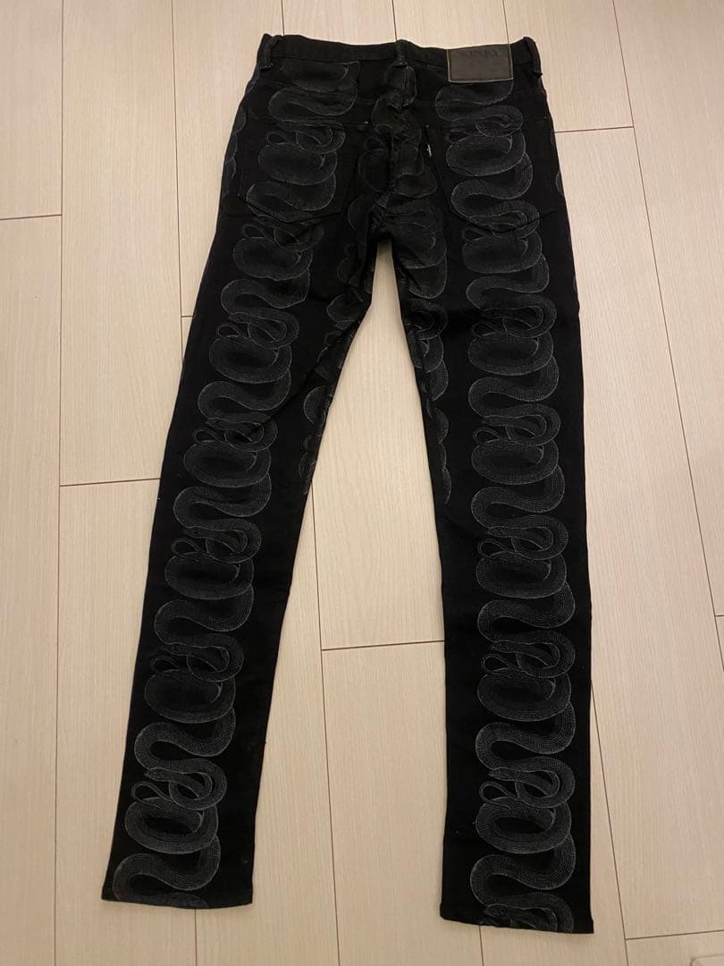hystericglamour スネーク　スキニー　デニム　newjeans