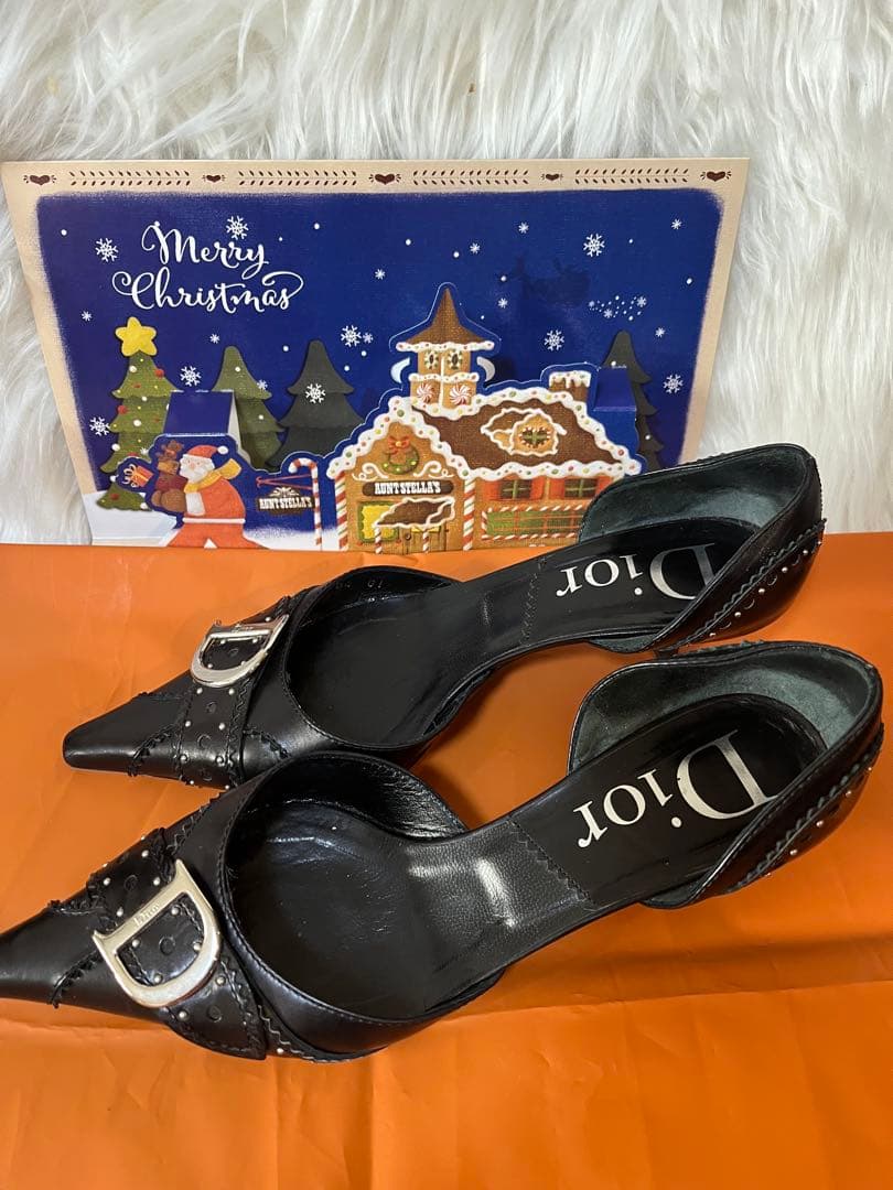 クリスチャンディオールブラックパンプス