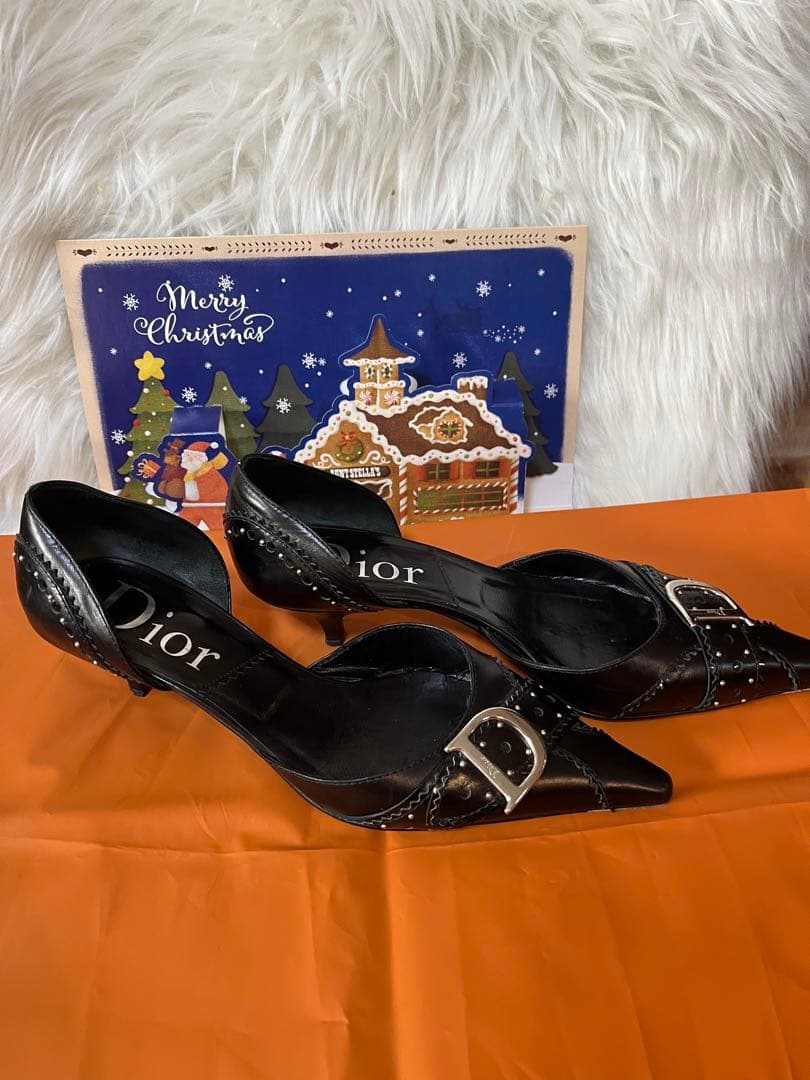 クリスチャンディオールブラックパンプス