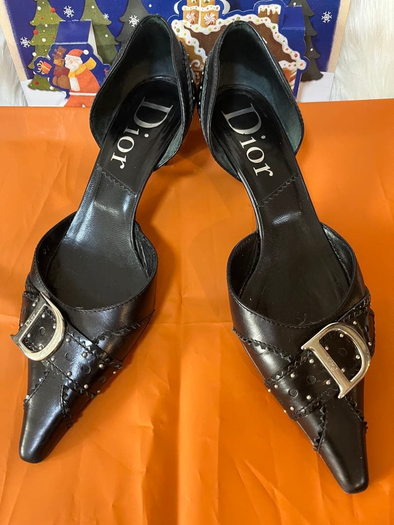 クリスチャンディオールブラックパンプス