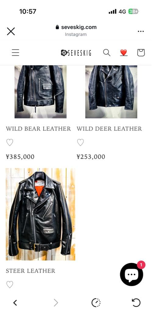 激安「SEVESKIG」 ライダースジャケット メンズ　本皮　革ジャン