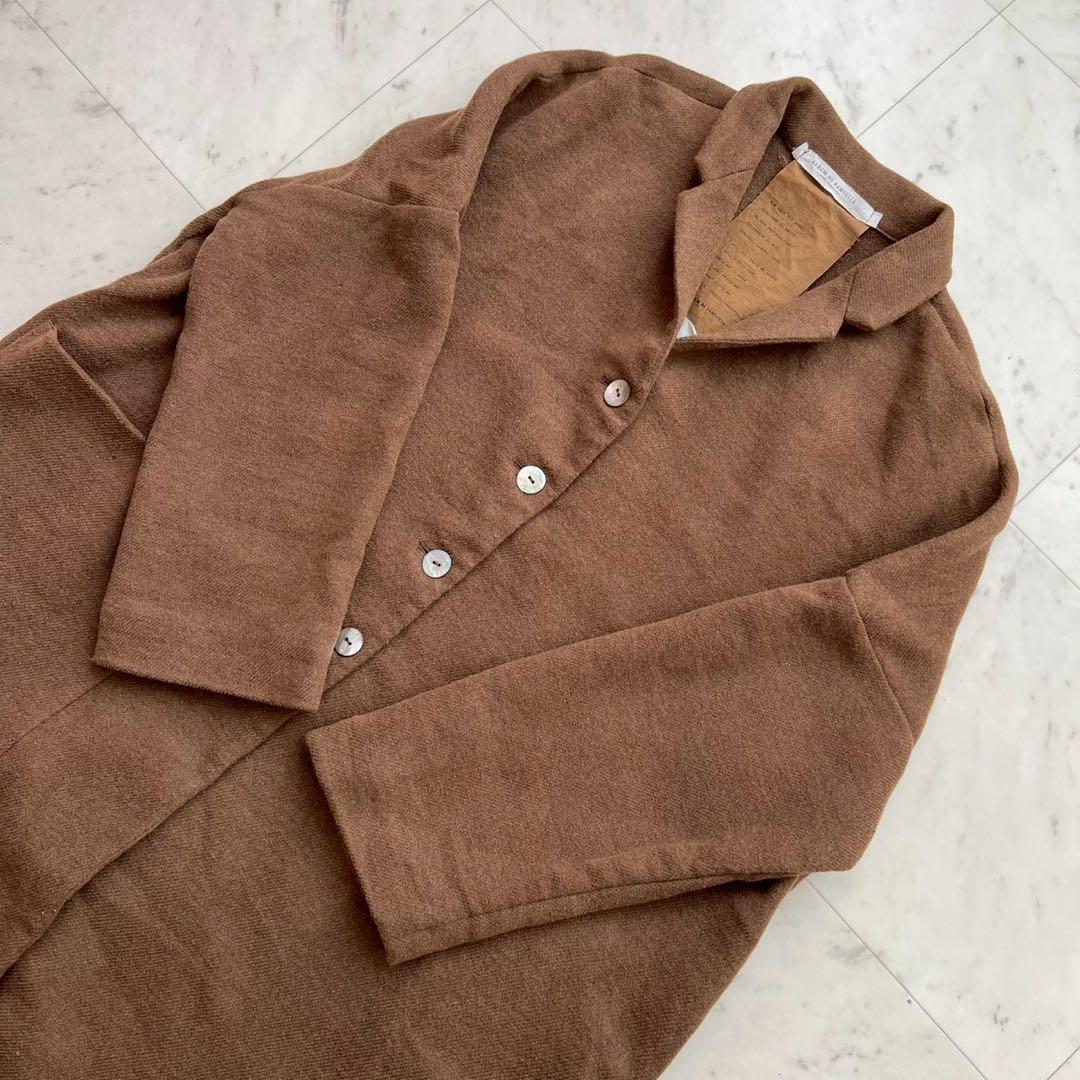 ALBUM DI FAMIGLIA 20AW ウール ルーズコート 片ポケット