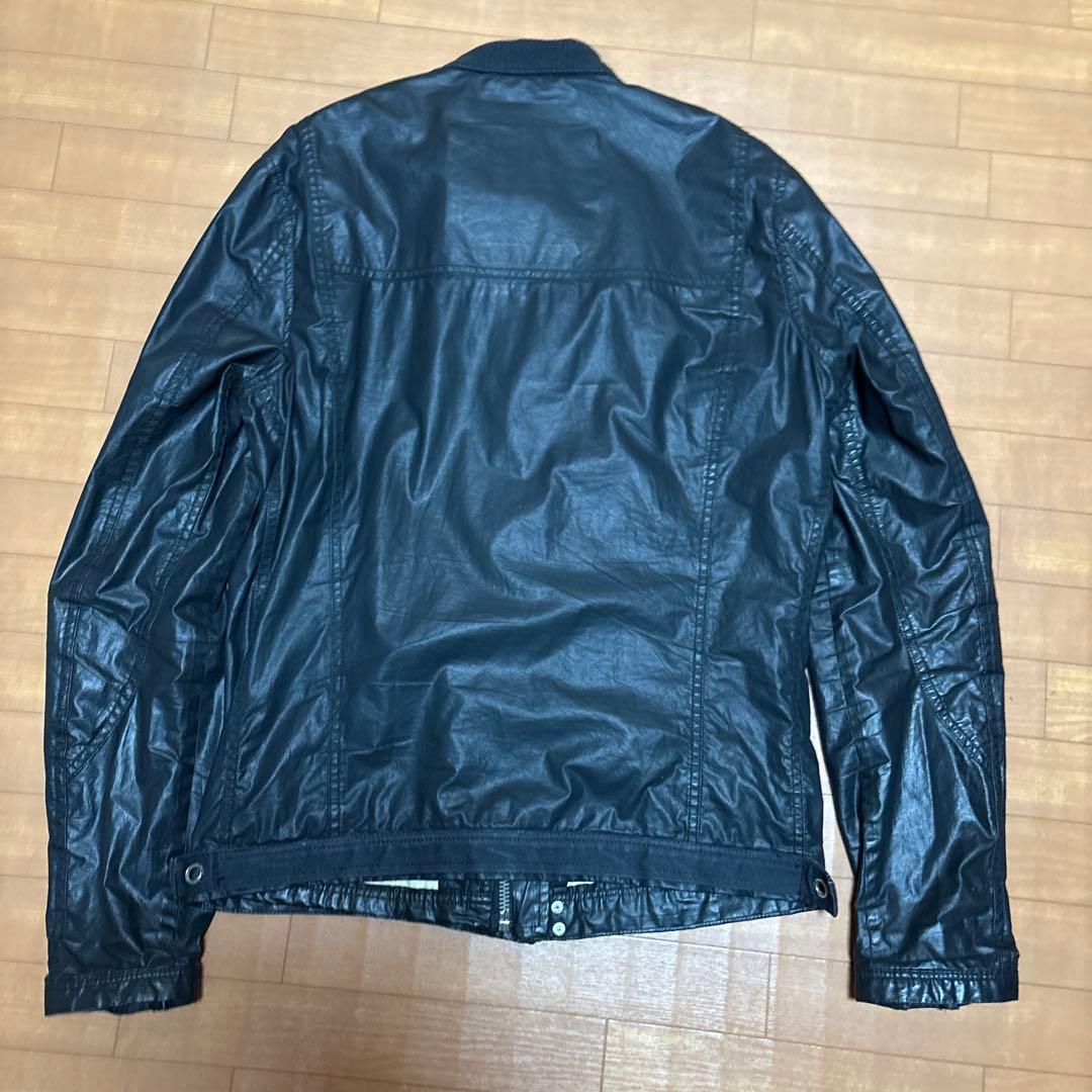 DIESEL ブラック レザー シングルライダース