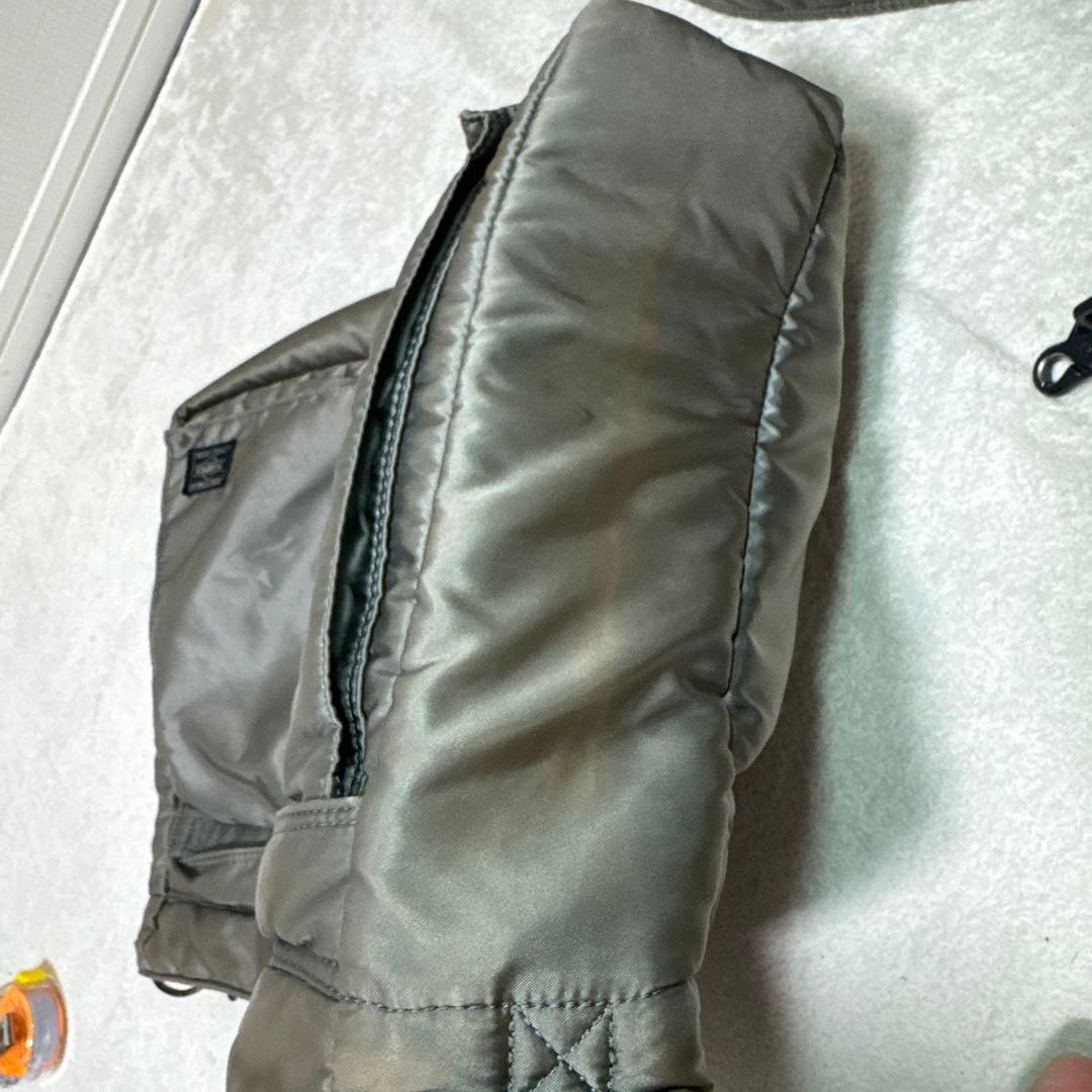 69 美品　ポーター　タンカー　ビジネスバッグ　2way グレー　シルバー