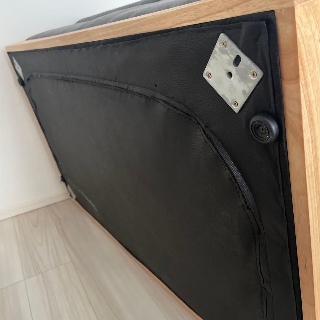 LAWYA グレー ファブリックソファ ロータイプ