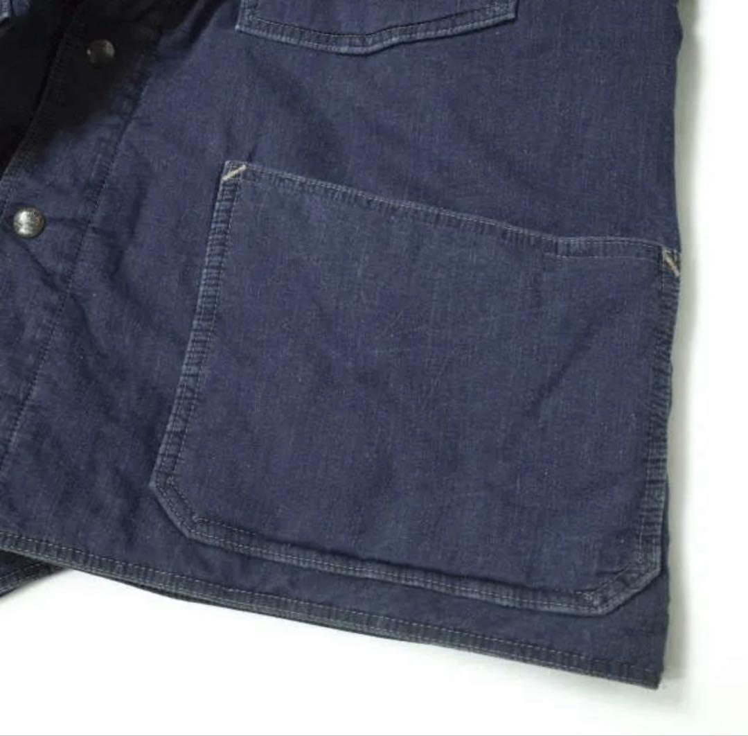 RRL ダブルアールエル INDIGO COTTON ノーカラー