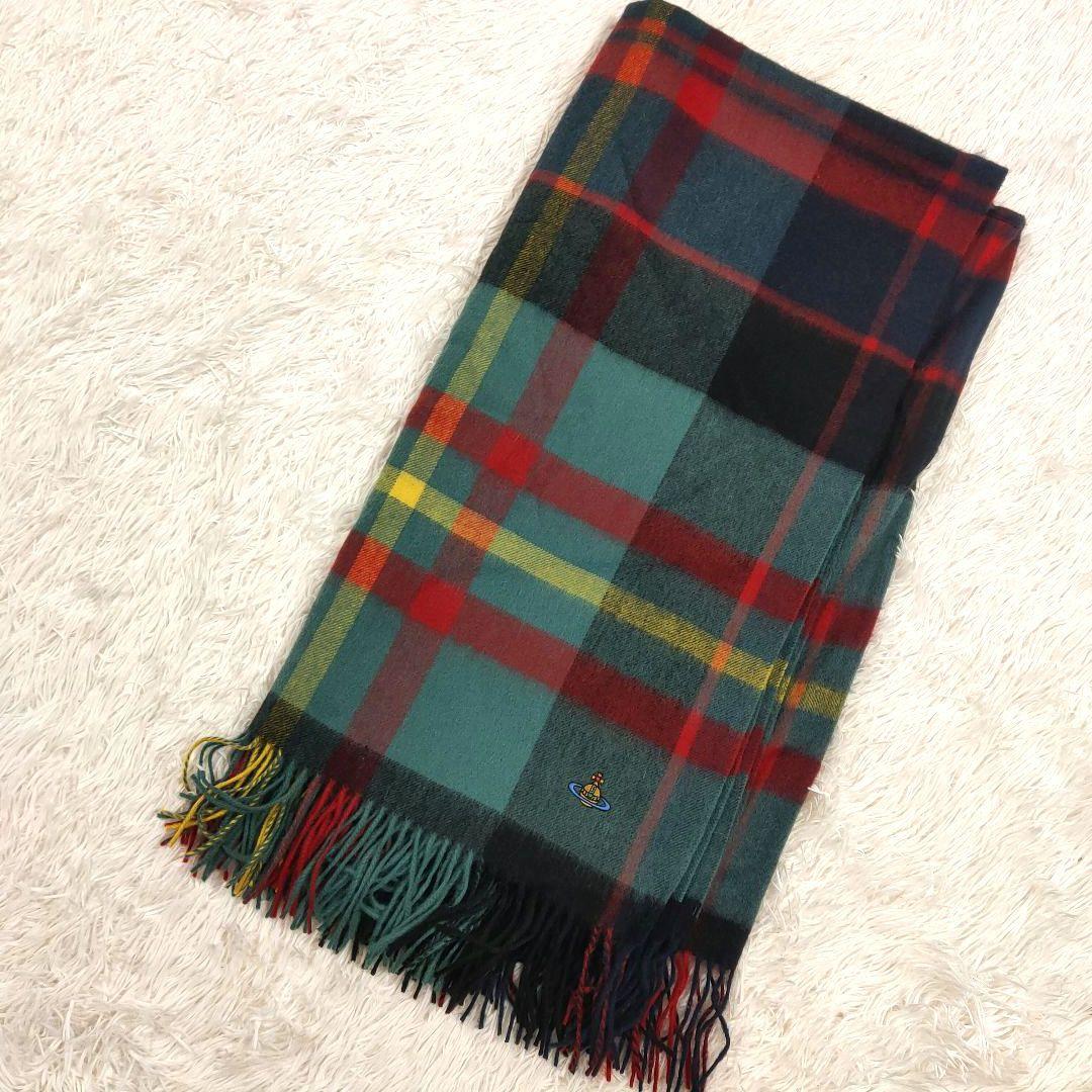 ヴィヴィアンウエストウッド　ワンポイントORB タータンチェック ケープストール