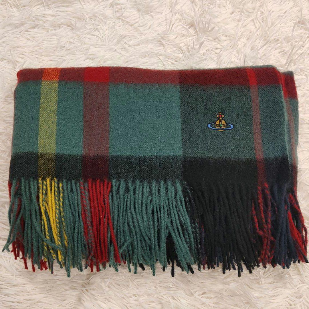 ヴィヴィアンウエストウッド　ワンポイントORB タータンチェック ケープストール