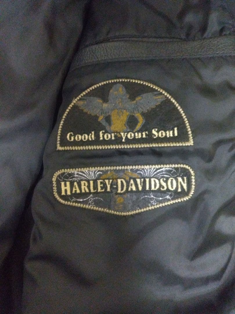 定価11.8万円 ハーレーダビッドソン スカルウィング刺繍 ダブルライダース