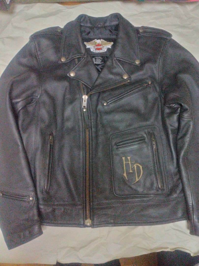 定価11.8万円 ハーレーダビッドソン スカルウィング刺繍 ダブルライダース