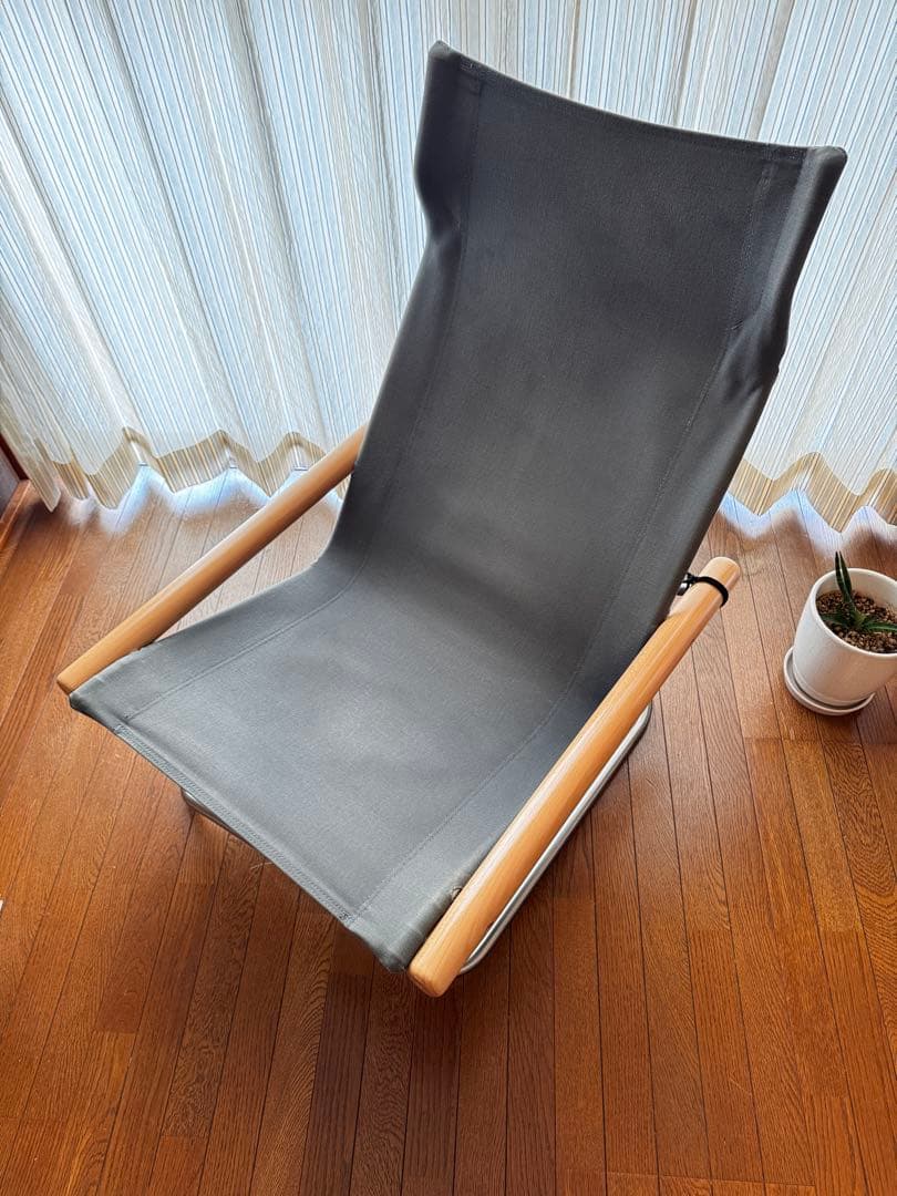 オットマン付き　ニーチェアエックスグレー