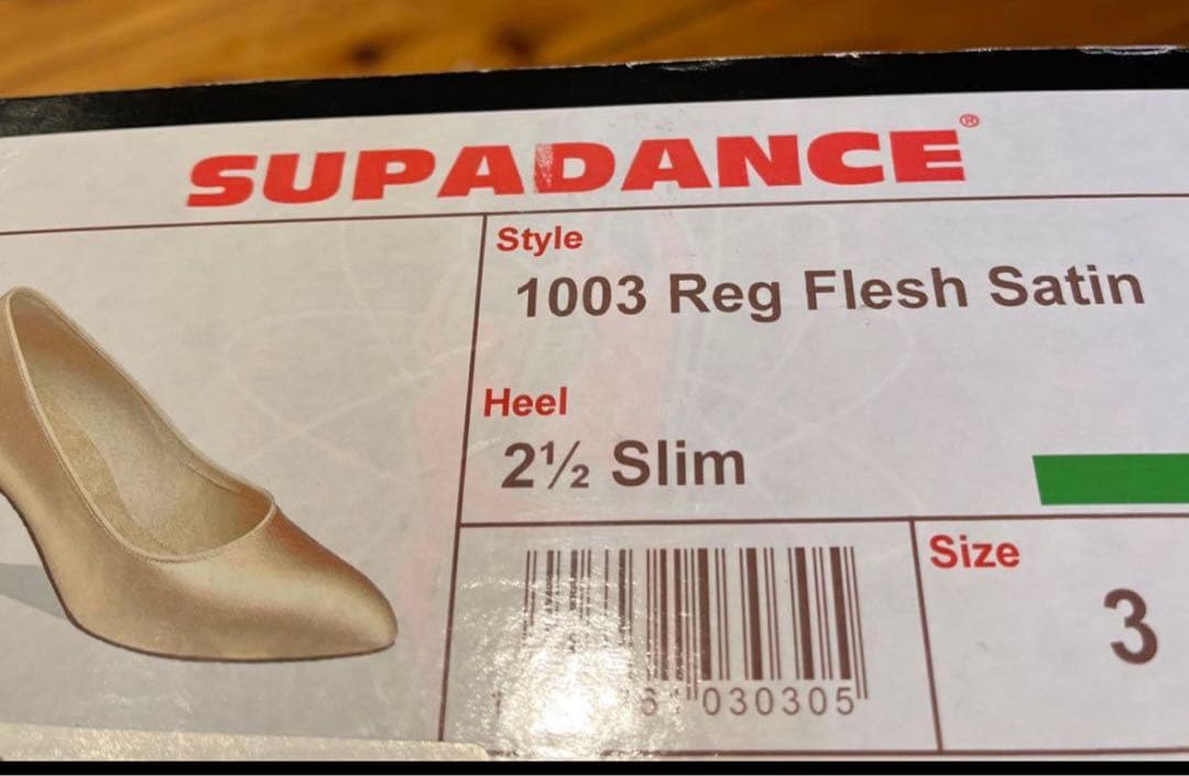 スーパーダンス　社交ダンス　ベージュ　サテンモダンシューズ　サイズ3
