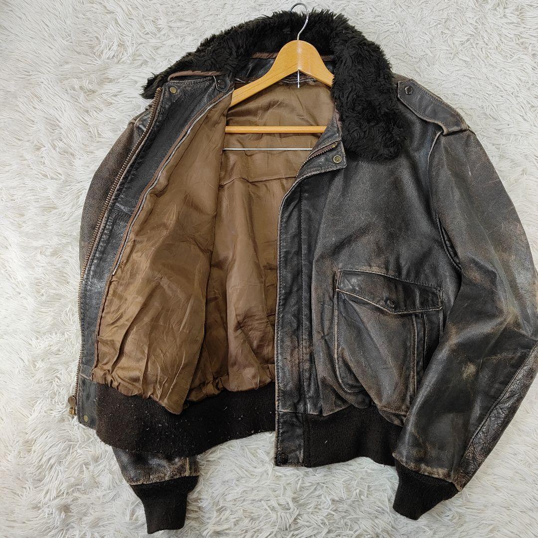 schott　184SM　レザーフライトジャケット　サイズ52　ビックシルエット