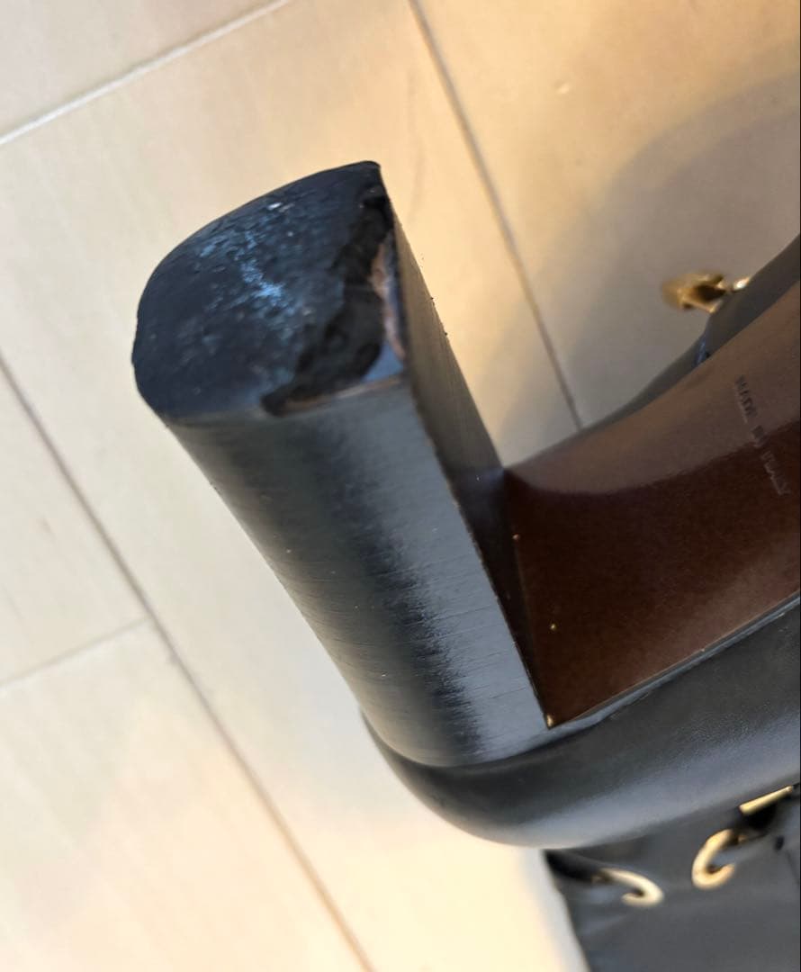 ルイヴィトン　ブラックレザー ロングブーツ 値段交渉OK お値下げ中♪