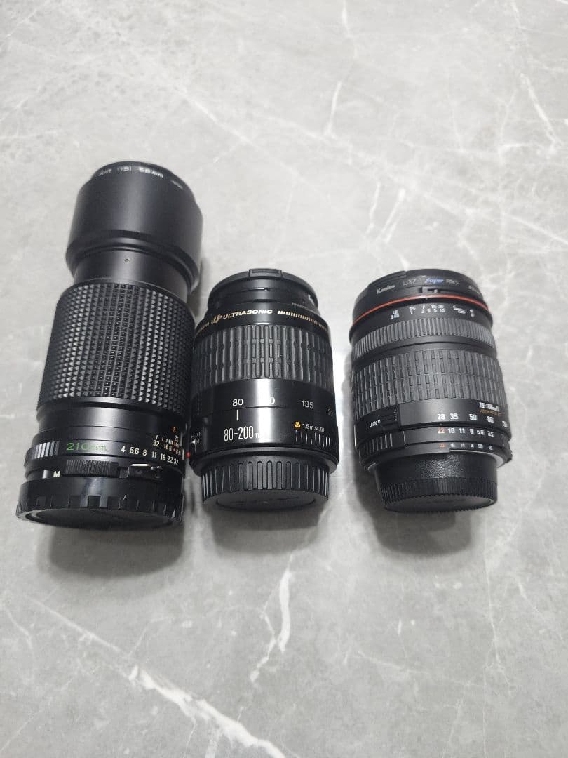 カメラ レンズ 3個