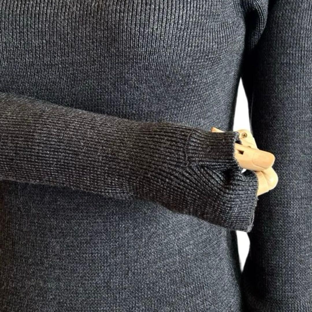 【LIMI feu】 ストレッチモンキーセーター ウール素材 グレー