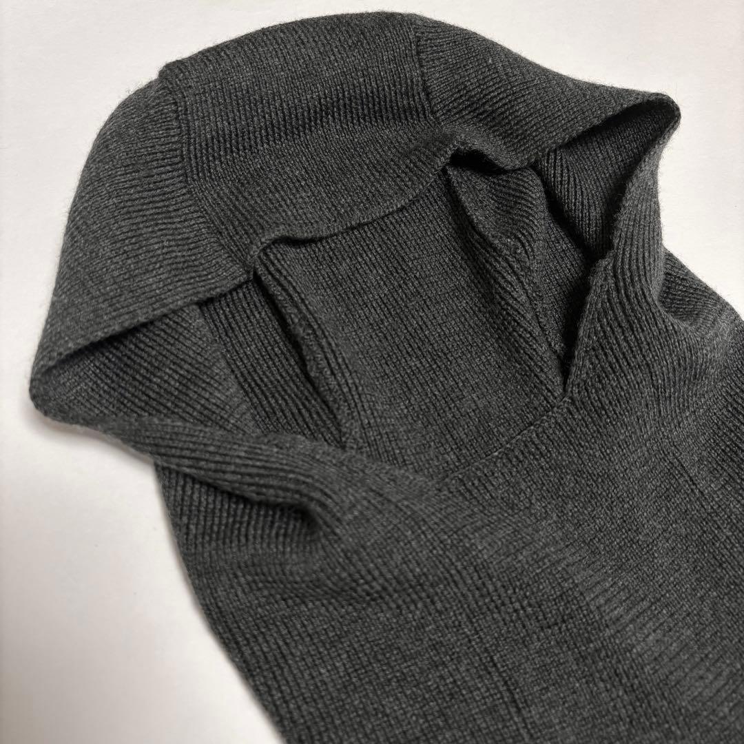 【LIMI feu】 ストレッチモンキーセーター ウール素材 グレー