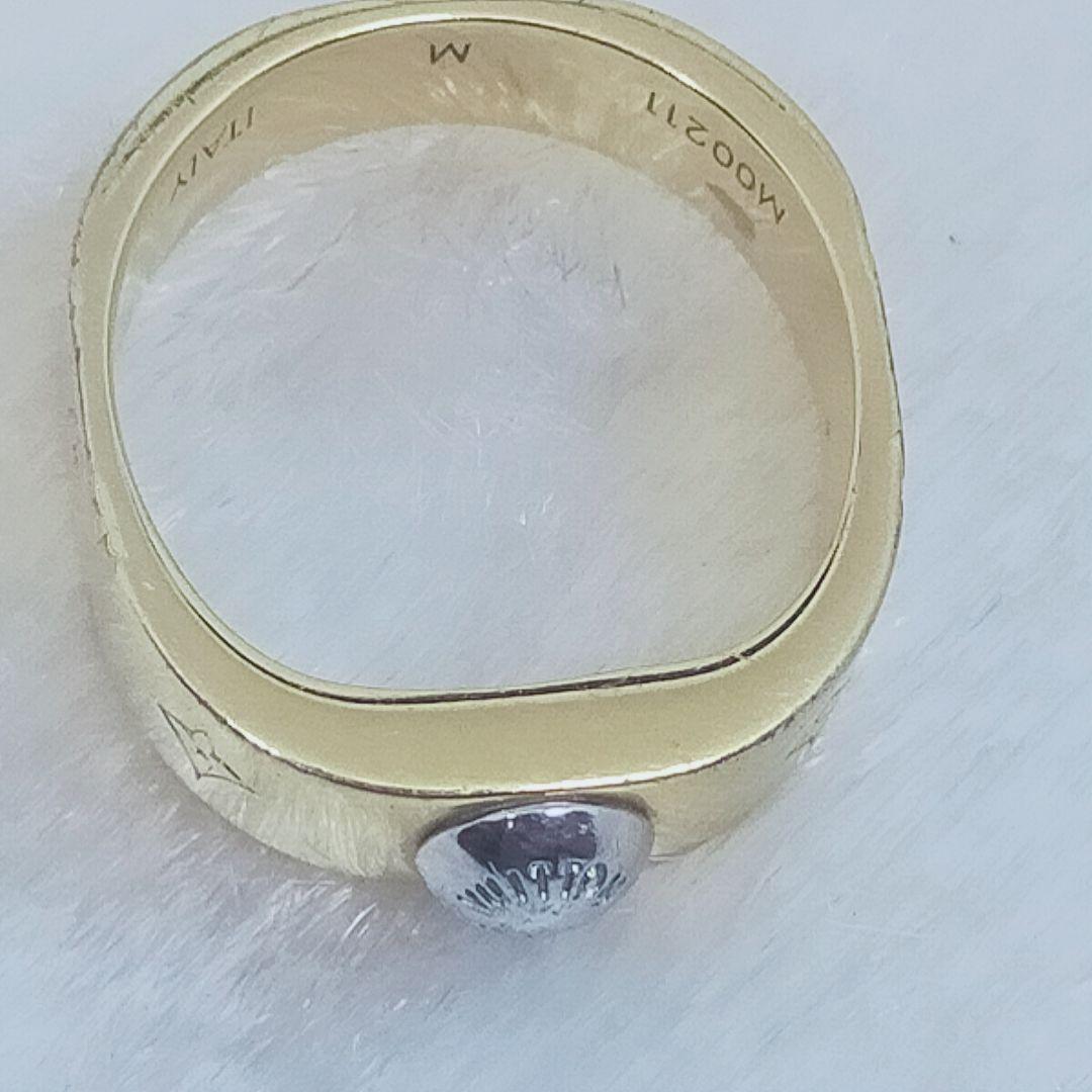 ルイヴィトン LOUIS VUITTONバーグ ナノグラム リング M00210