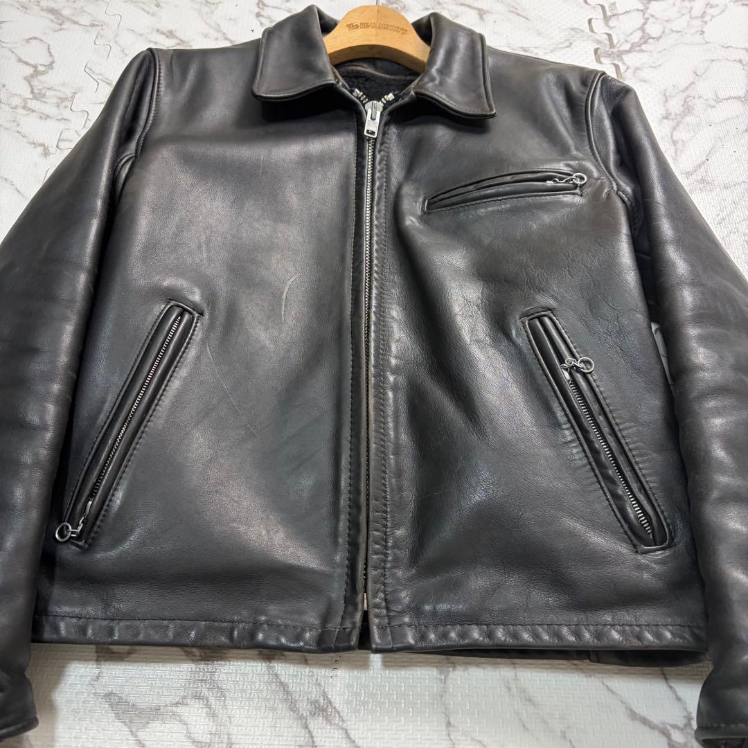schott ショット トラッカージャケット 38size 642 黒色 牛革