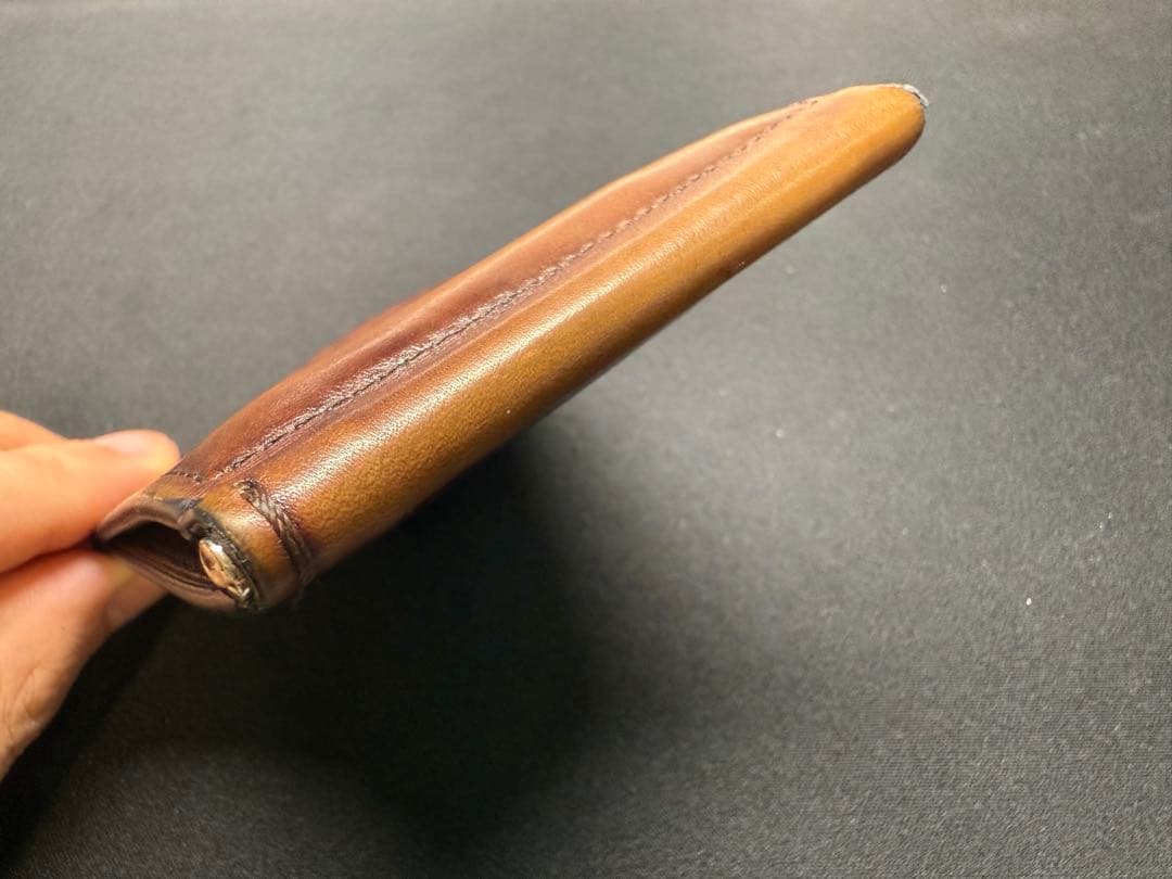 BERLUTI ブラウンレザー マネークリップ 保管袋付き