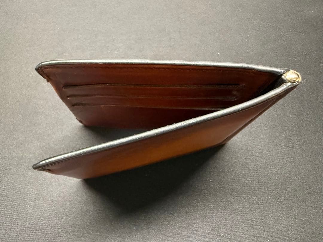 BERLUTI ブラウンレザー マネークリップ 保管袋付き