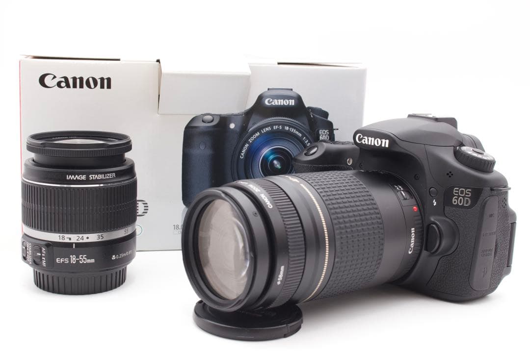 Canon EOS 60D ダブルレンズキット　超望遠　スマホに送れる一眼レフ