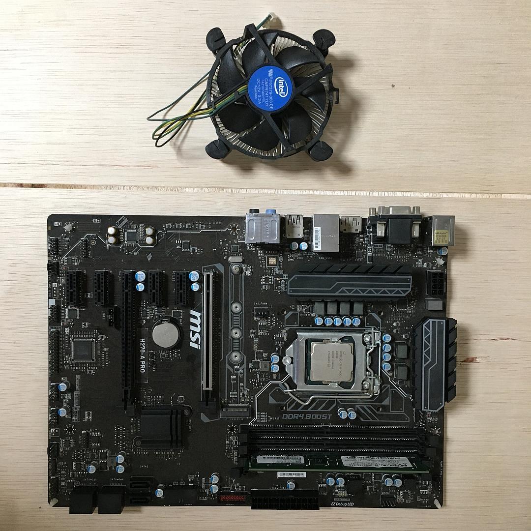動作済 H270-A PRO/G3930/DDR4 4GB/プラチナ電源650W