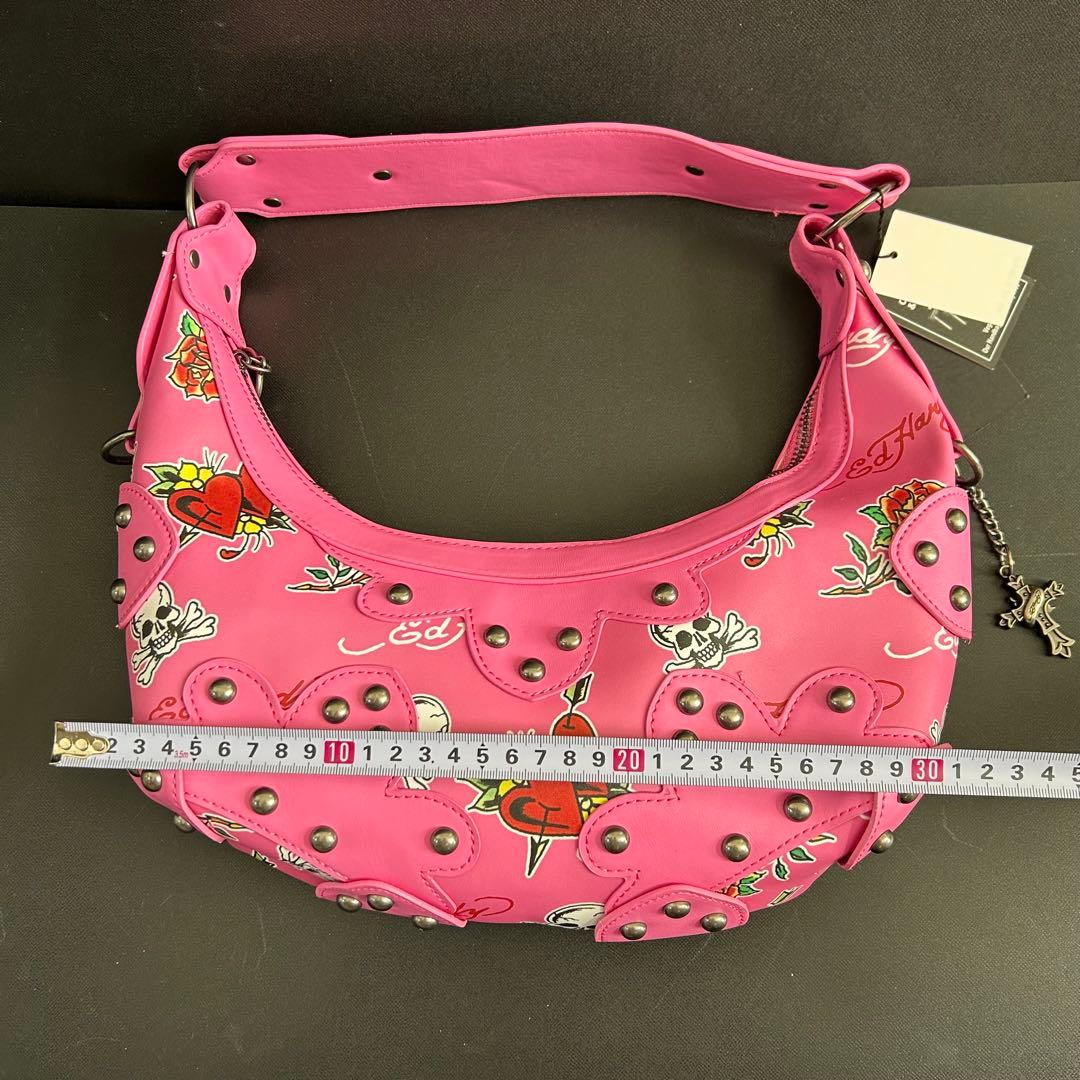 【新品】Ed Hardy エドハーディー　スカル ハンドバッグ y2k ピンク