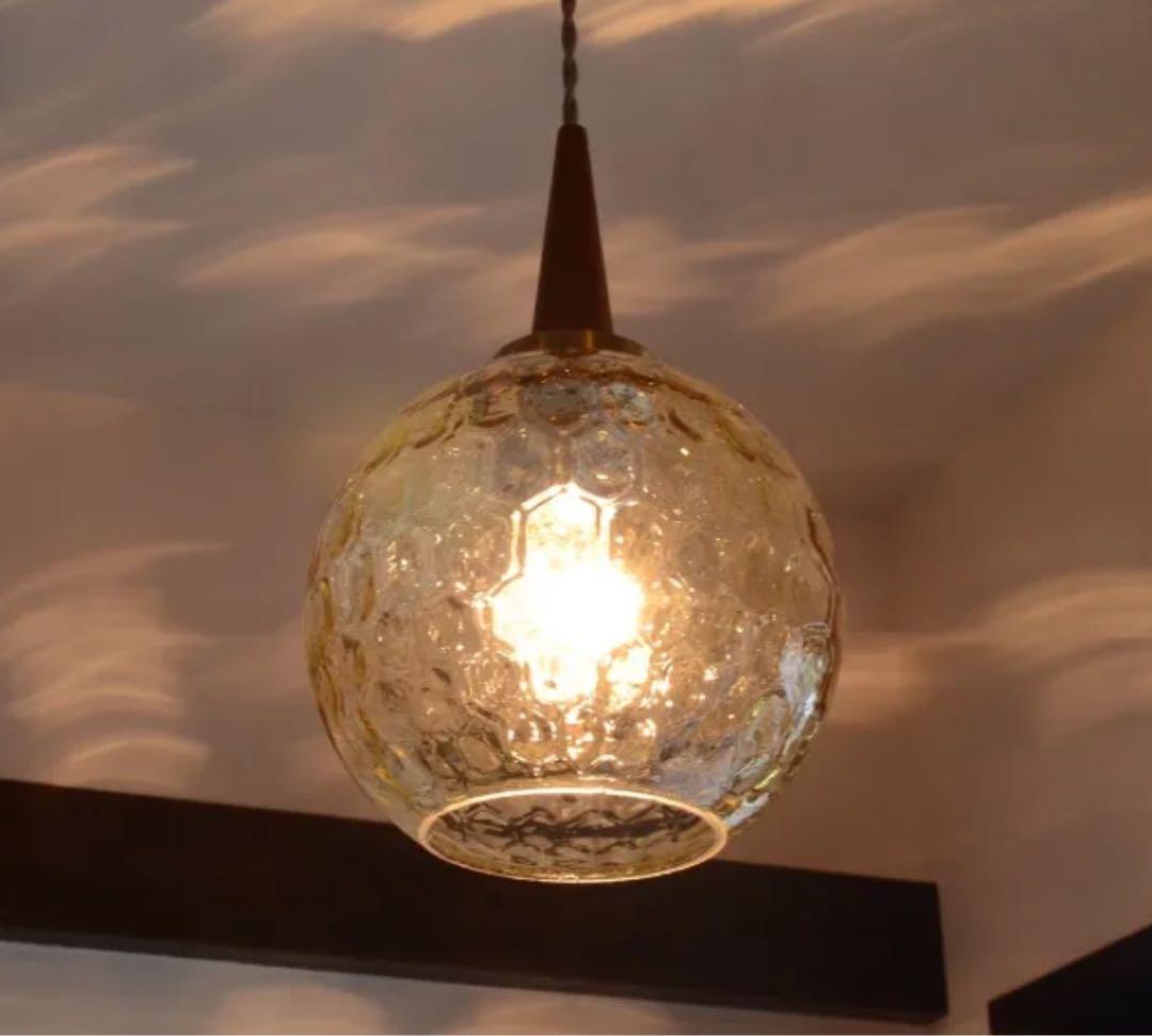 【nomiさま専用】ヴィンテージ デザインガラス ペンダントランプ