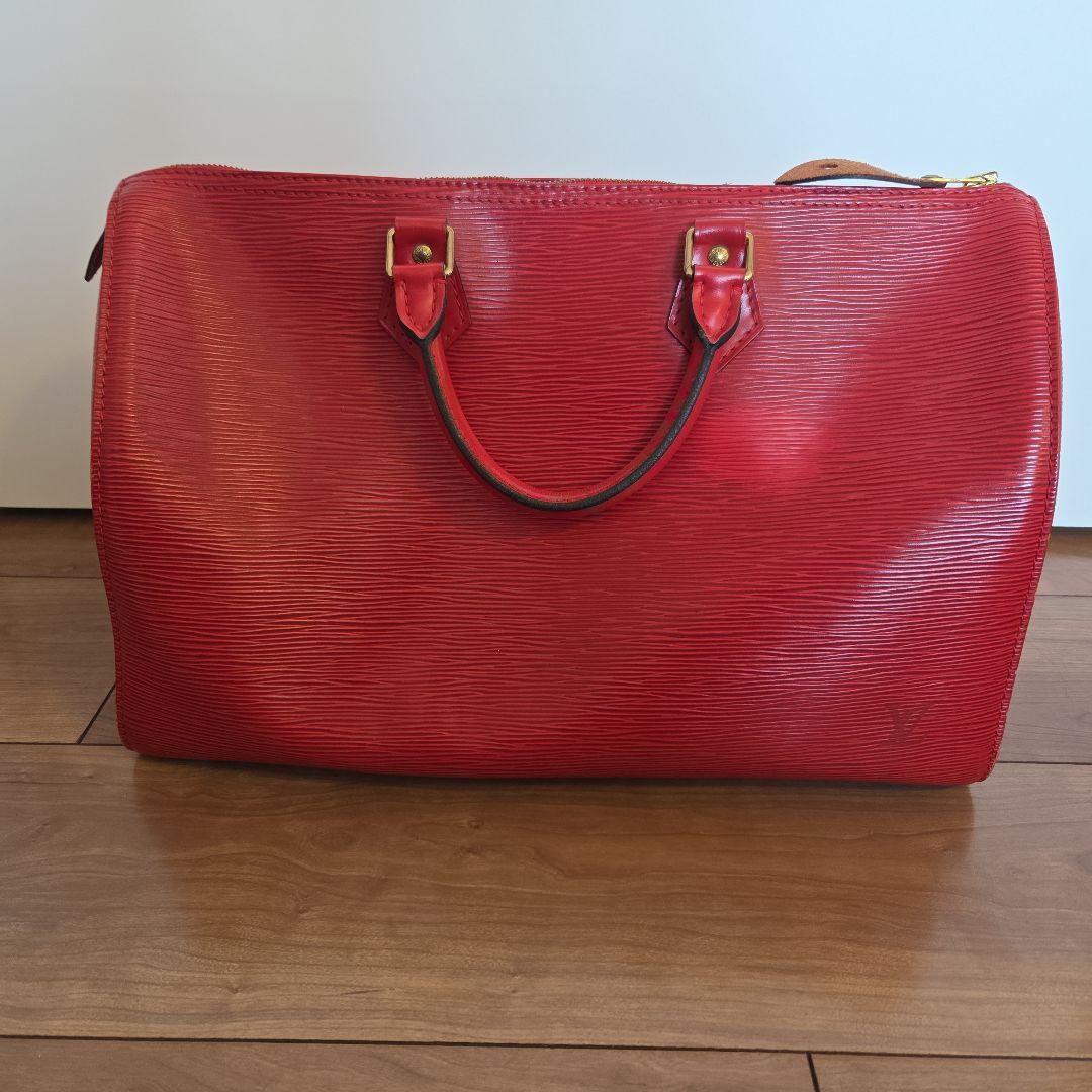 ルイ・ヴィトン エピレザー ボストンバッグ レッド